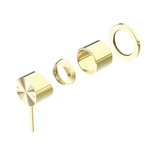 Mecca Shower Mixer 60mm Plate Trim Kits Only Brushed Gold
