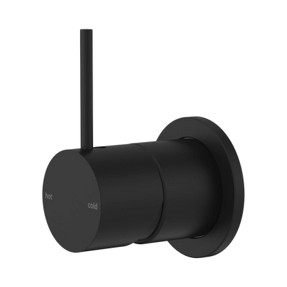 Mecca Shower Mixer 60mm Handle Up Plate Matte Black
