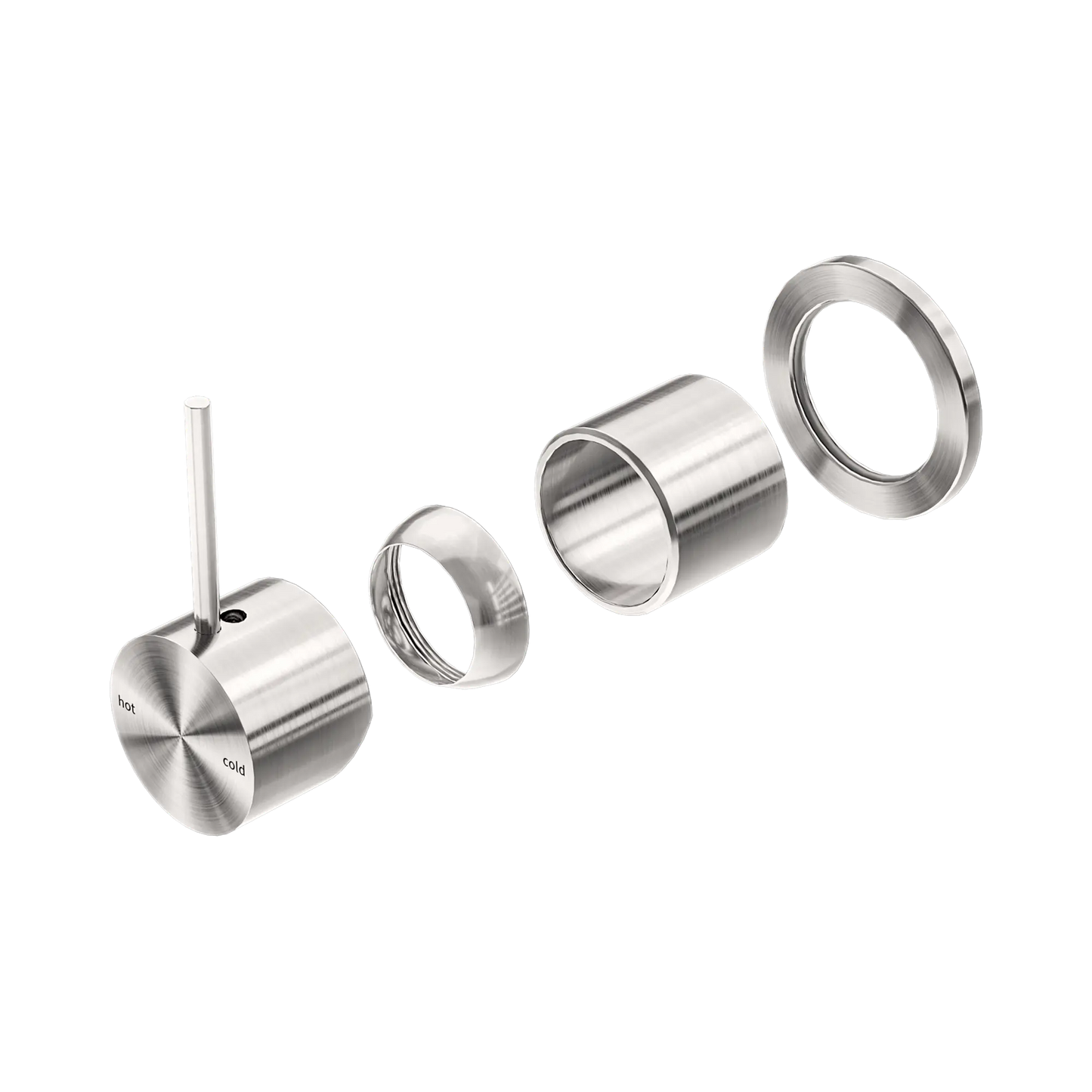 Mecca Shower Mixer 60mm Handle Up Plate Trim Kits Only Brushed Nickel