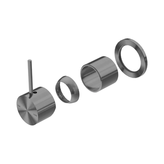 Mecca Shower Mixer 60mm Handle Up Plate Trim Kits Only Gun Metal