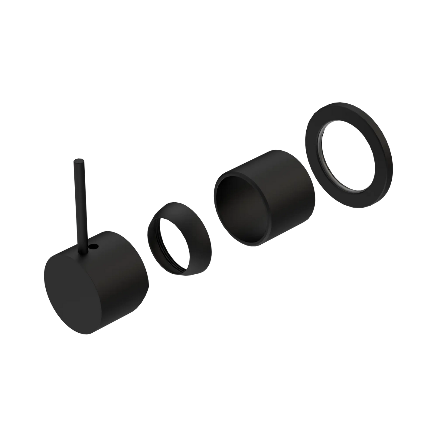 Mecca Shower Mixer 60mm Handle Up Plate Trim Kits Only Matte Black