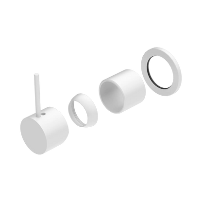 Mecca Shower Mixer 60mm Handle Up Plate Trim Kits Only Matte White