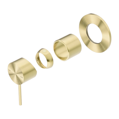 Mecca Shower Mixer 80mm Plate Trim Kits Only Brushed Gold