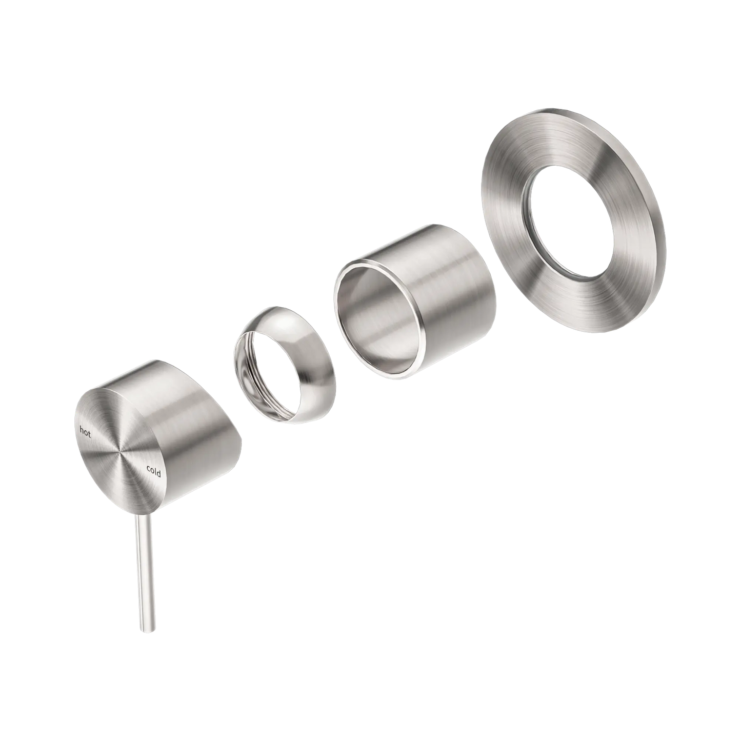Mecca Shower Mixer 80mm Plate Trim Kits Only Brushed Nickel