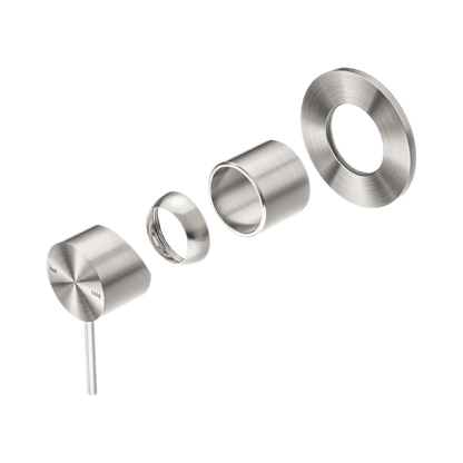 Mecca Shower Mixer 80mm Plate Trim Kits Only Brushed Nickel