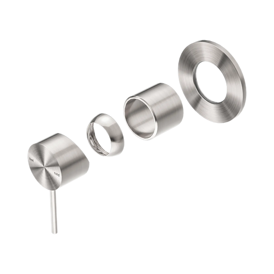 Mecca Shower Mixer 80mm Plate Trim Kits Only Brushed Nickel