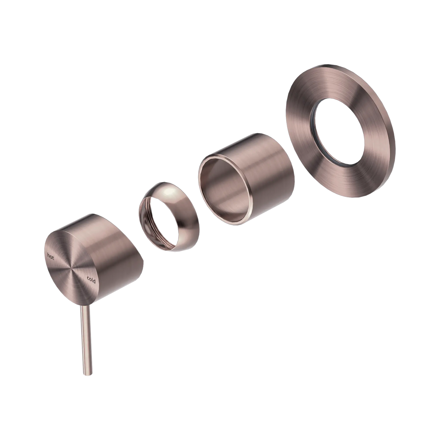 Mecca Shower Mixer 80mm Plate Trim Kits Only Brushed Bronze