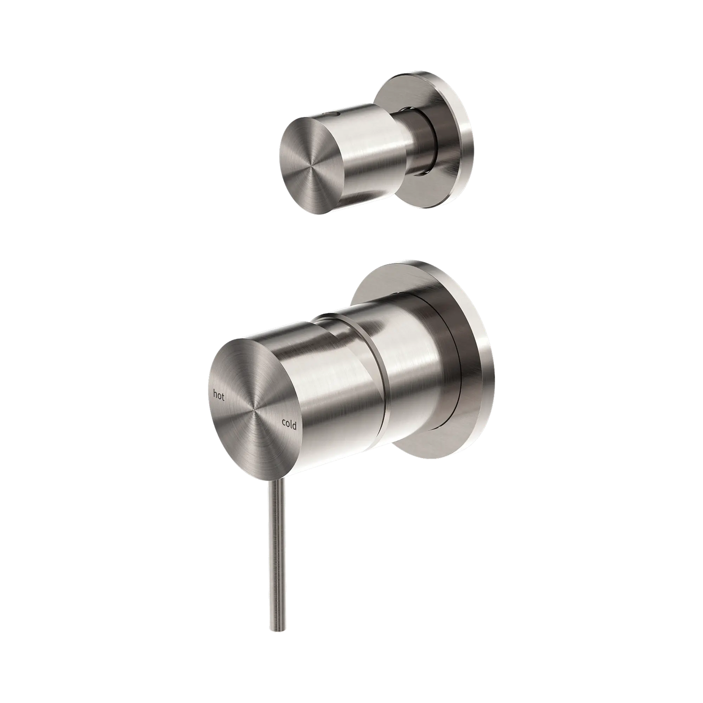 Mecca Shower Mixer With Diverter Separate Back Plate Brushed Nickel
