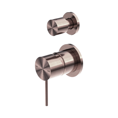 Mecca Shower Mixer With Diverter Separate Back Plate Brushed Bronze