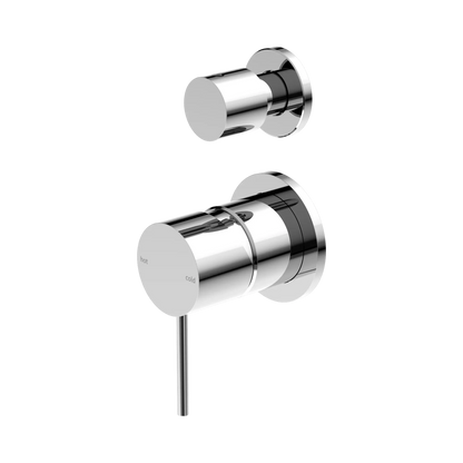 Mecca Shower Mixer With Diverter Separate Back Plate Chrome
