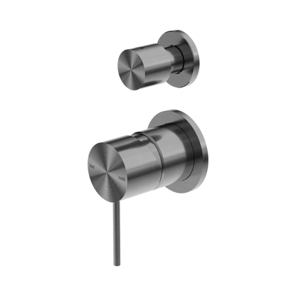 Mecca Shower Mixer With Diverter Separate Back Plate Gun Metal