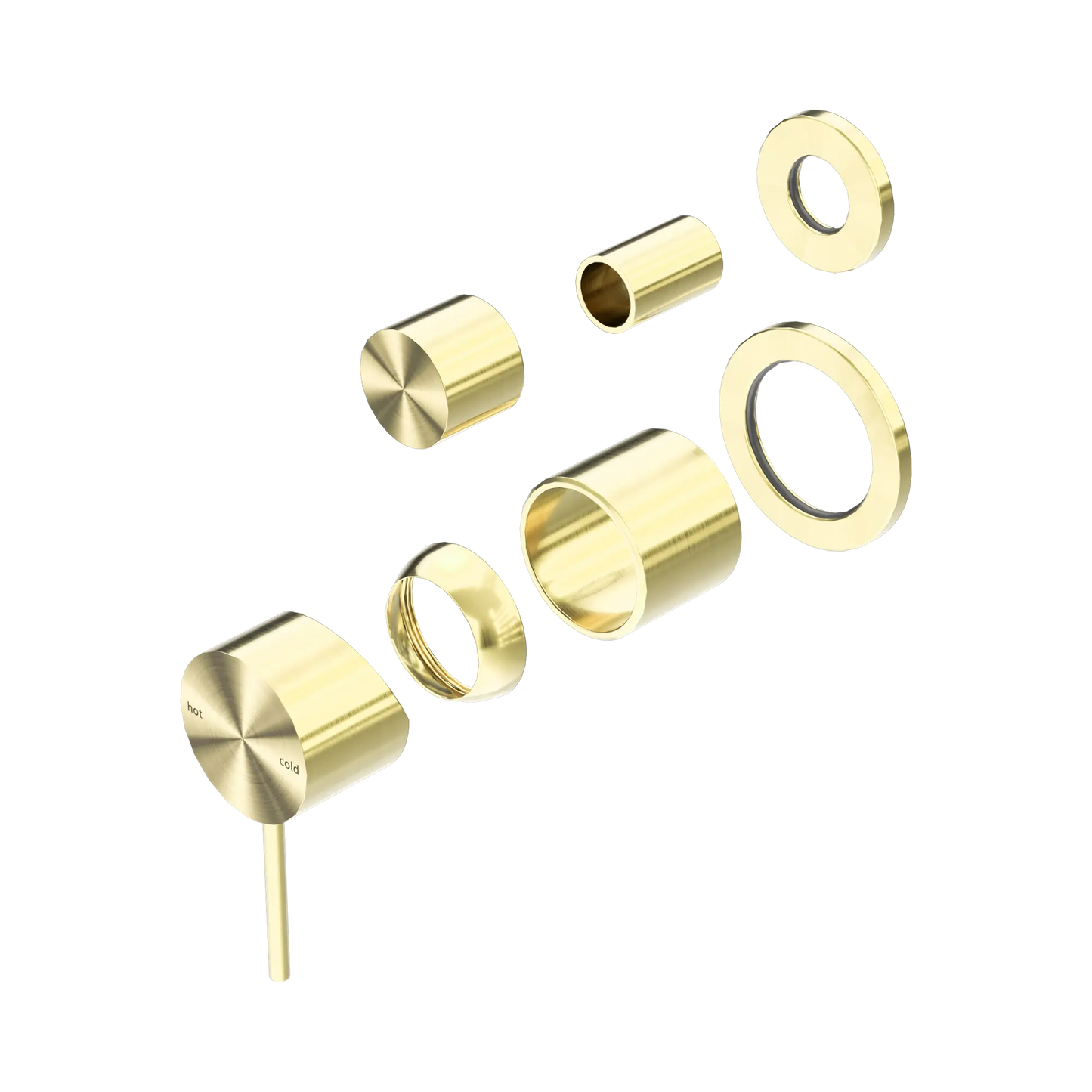 Mecca Shower Mixer With Diverter Separate Back Plate Trim Kits Only Brushed Gold