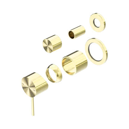 Mecca Shower Mixer With Diverter Separate Back Plate Trim Kits Only Brushed Gold