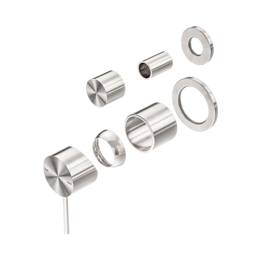 Mecca Shower Mixer With Diverter Separate Back Plate Trim Kits Only Brushed Nickel