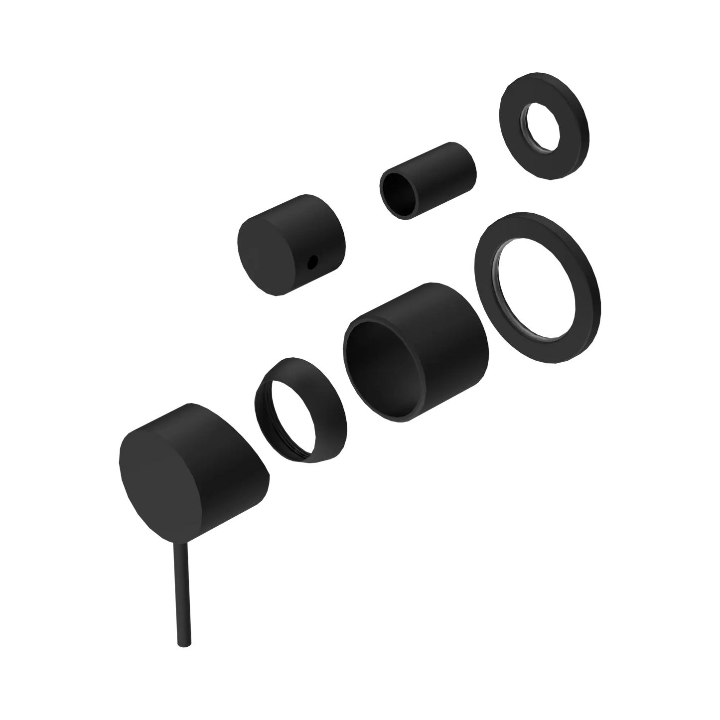 Mecca Shower Mixer With Diverter Separate Back Plate Trim Kits Only Matte Black