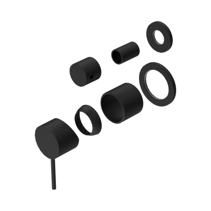 Mecca Shower Mixer With Diverter Separate Back Plate Trim Kits Only Matte Black