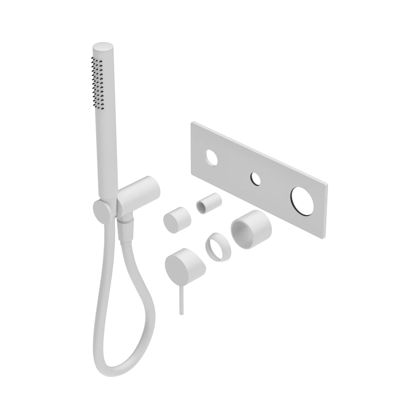 Mecca Shower Mixer Diverter System Trim Kits Only Matte White