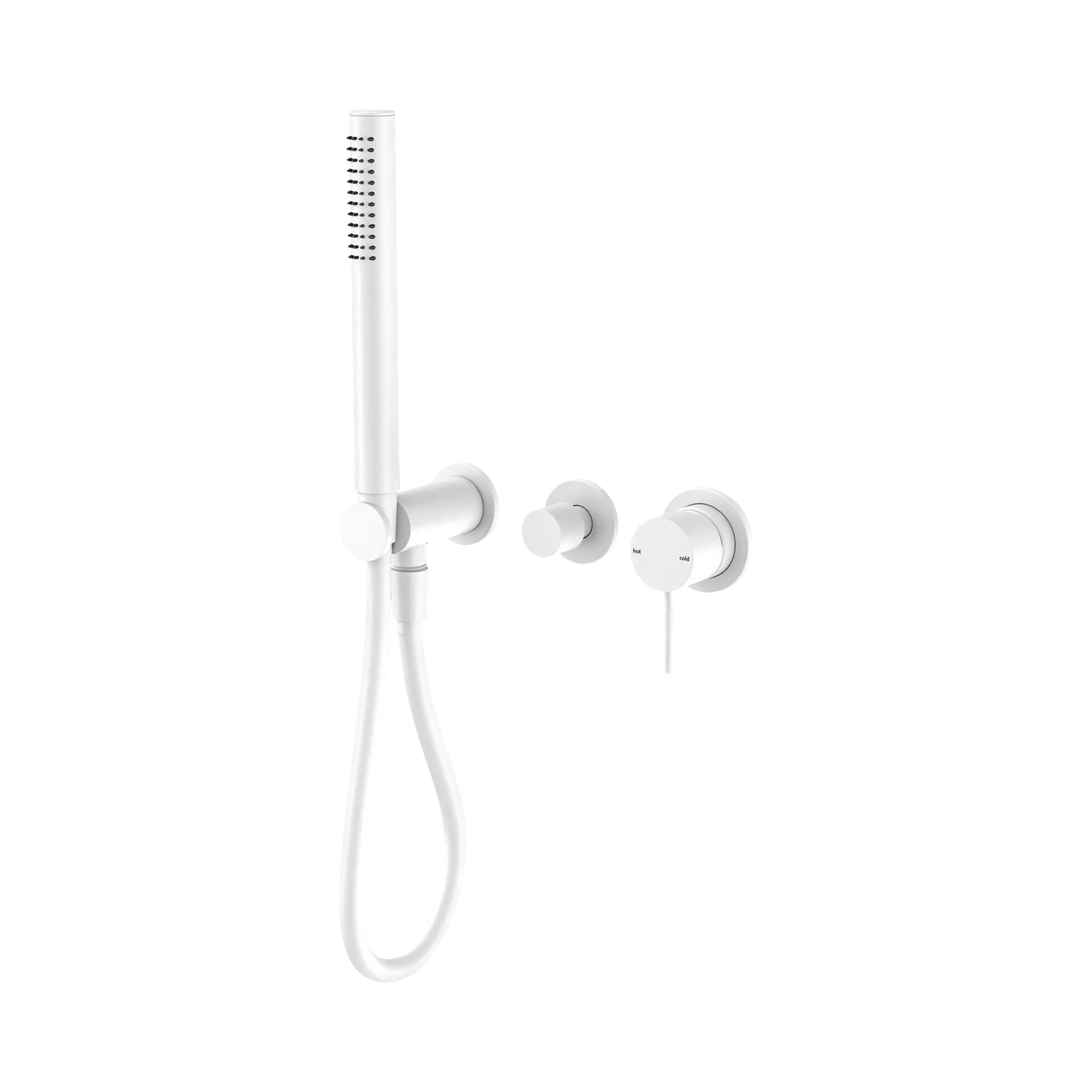 Mecca Shower Mixer Diverter System Separate Back Plate Matte White