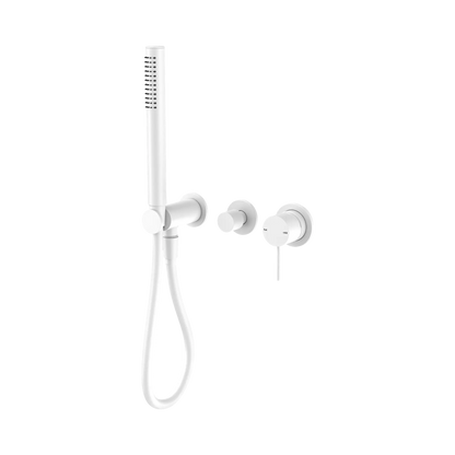 Mecca Shower Mixer Diverter System Separate Back Plate Matte White