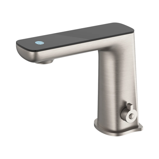 Claudia Sensor Mixer With Black Top Display Brushed Nickel