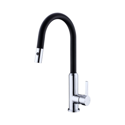 Pearl Pull Out Sink Mixer With Vegie Spray Function Matte Black