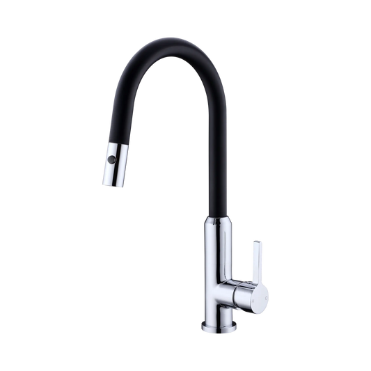 Pearl Pull Out Sink Mixer With Vegie Spray Function Matte Black