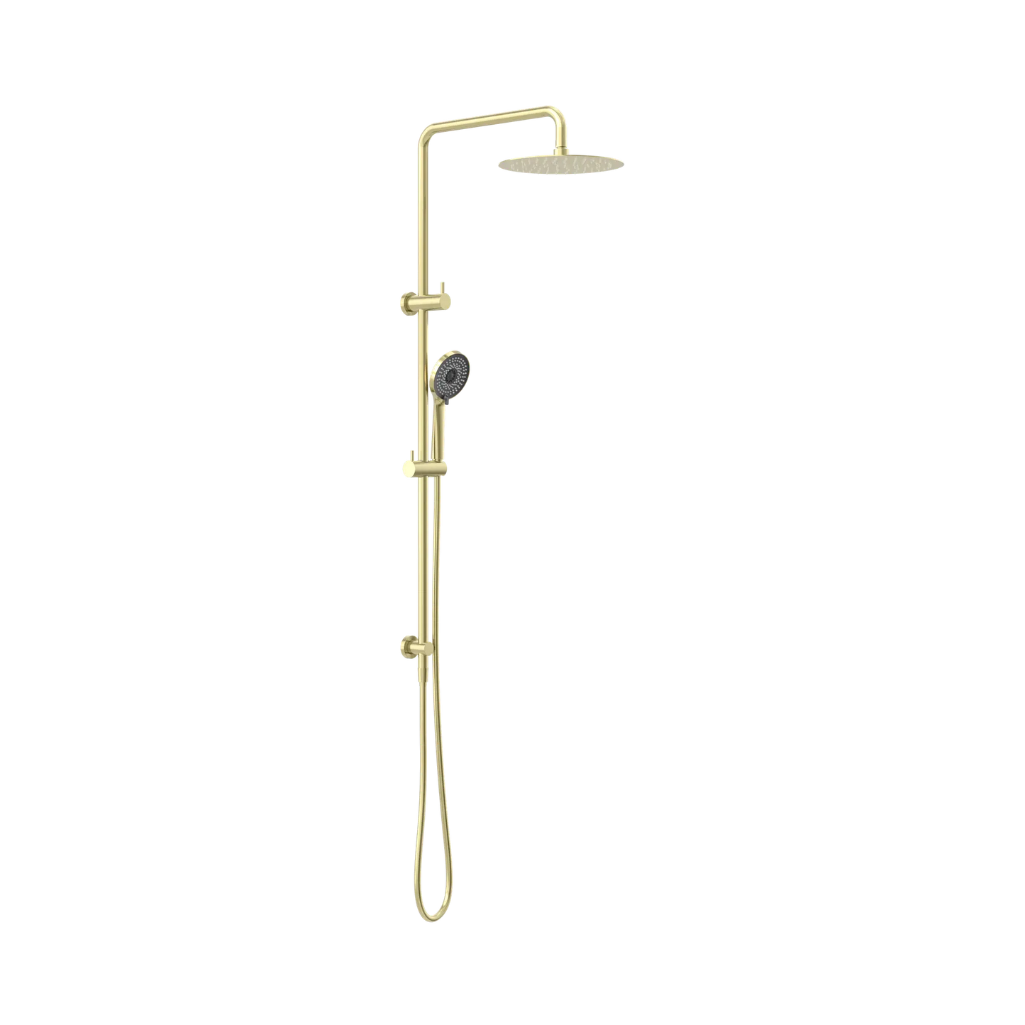 Round Project Twin Shower Brushed Gold
