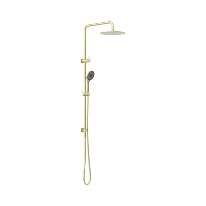 Round Project Twin Shower Brushed Gold