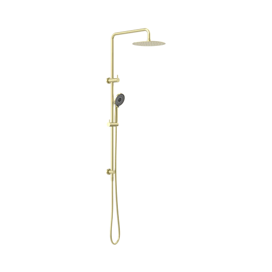 Round Project Twin Shower Brushed Gold