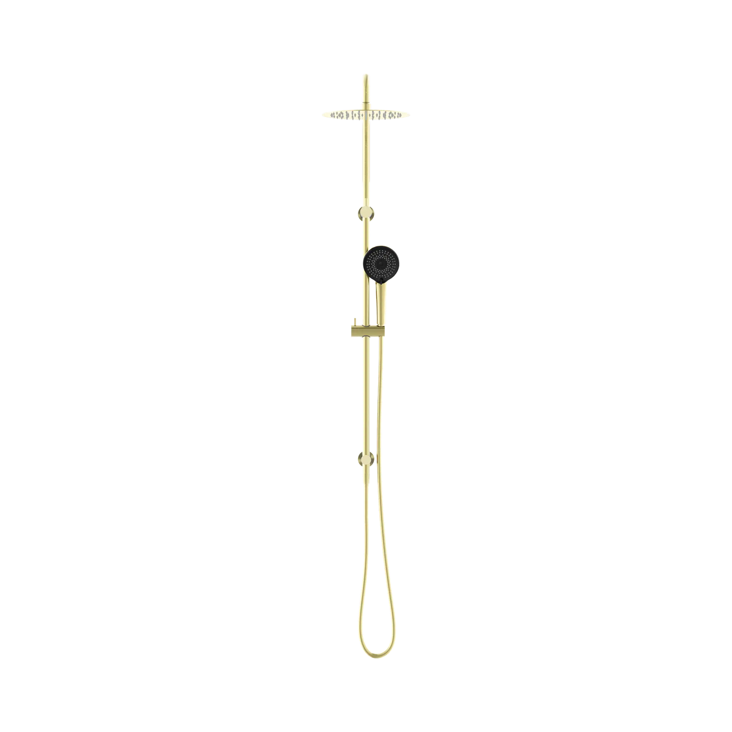 Round Project Twin Shower Brushed Gold