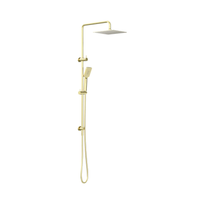 Square Project Twin Shower Brushed Gold