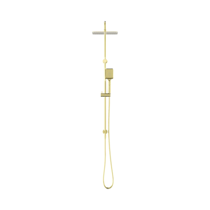 Square Project Twin Shower Brushed Gold