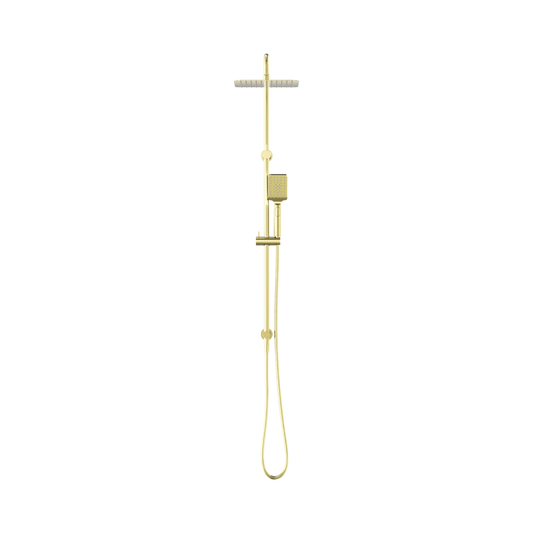 Square Project Twin Shower Brushed Gold