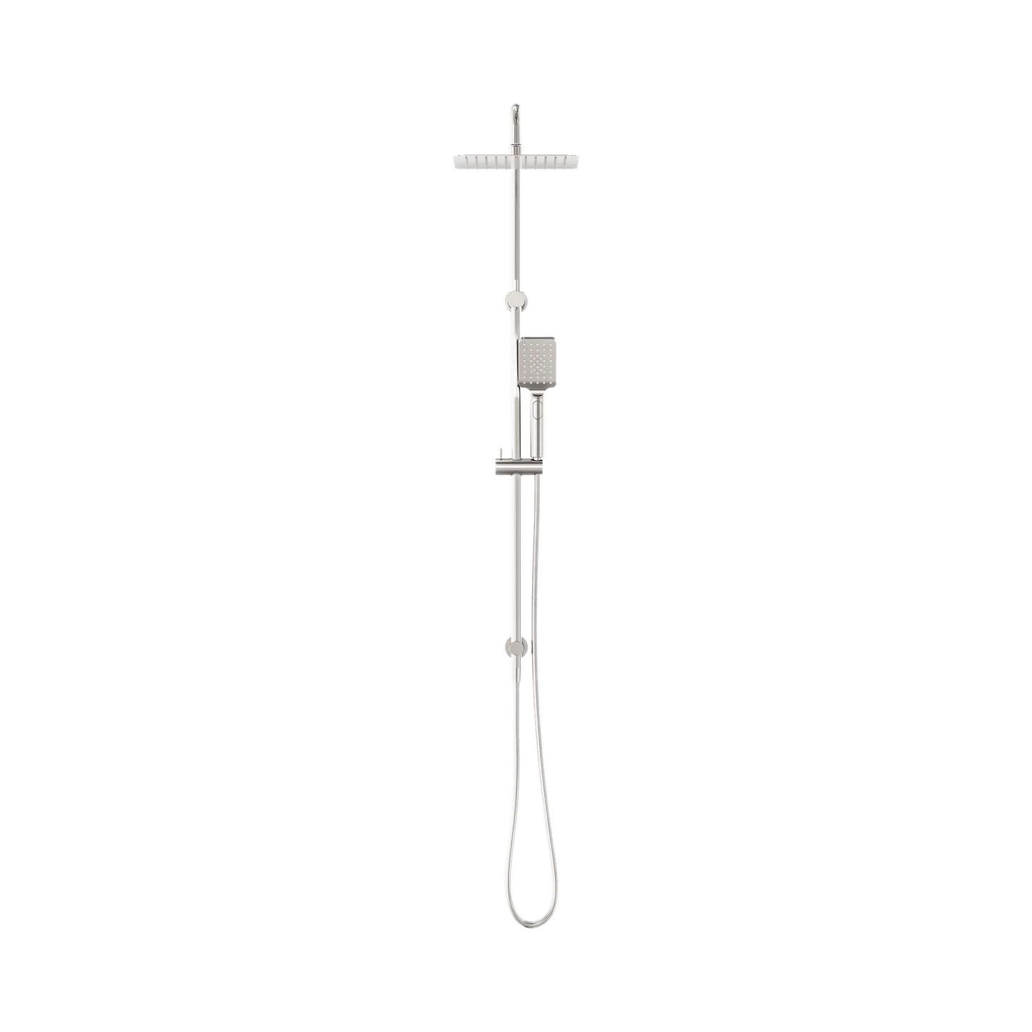 Square Project Twin Shower Brushed Nickel