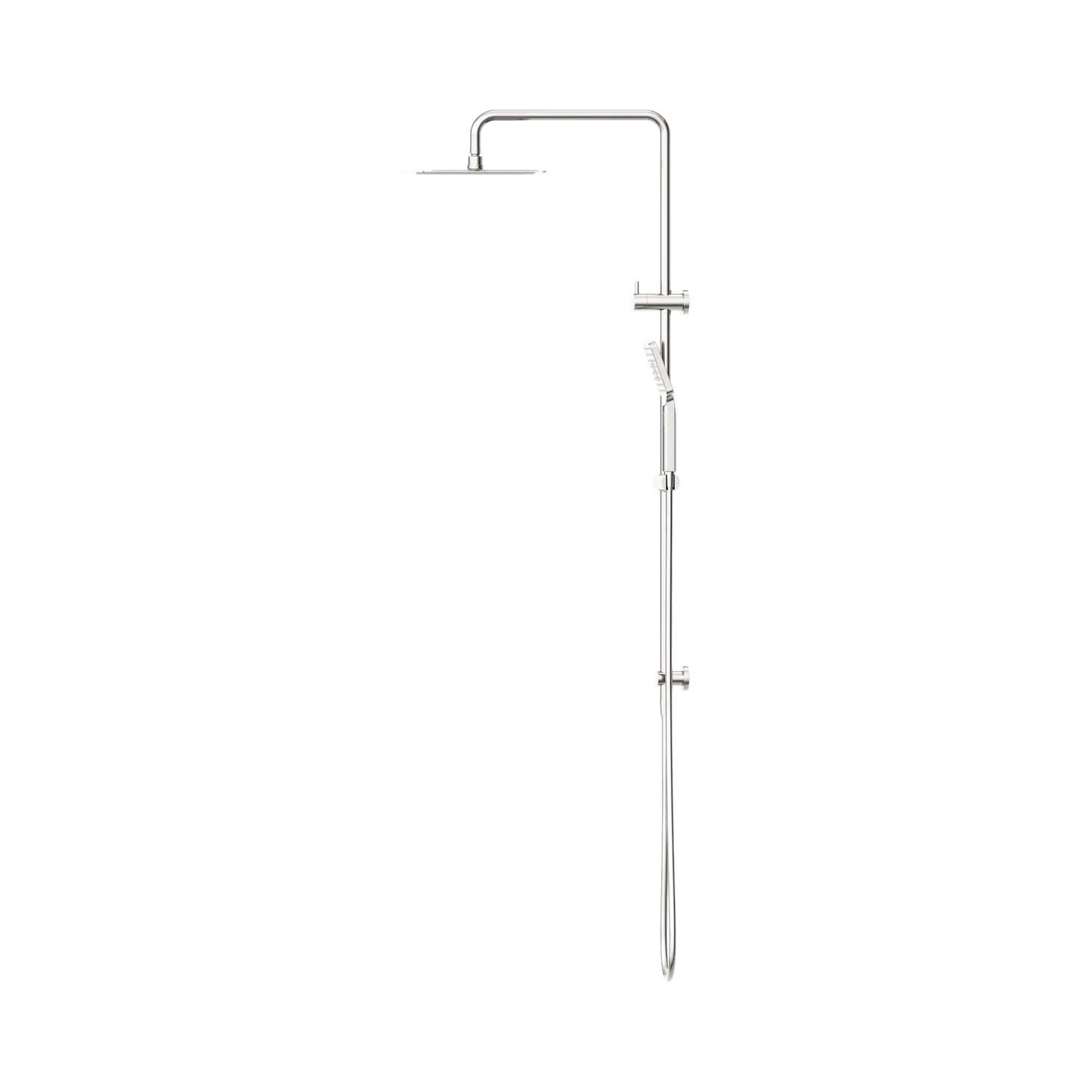 Square Project Twin Shower Brushed Nickel