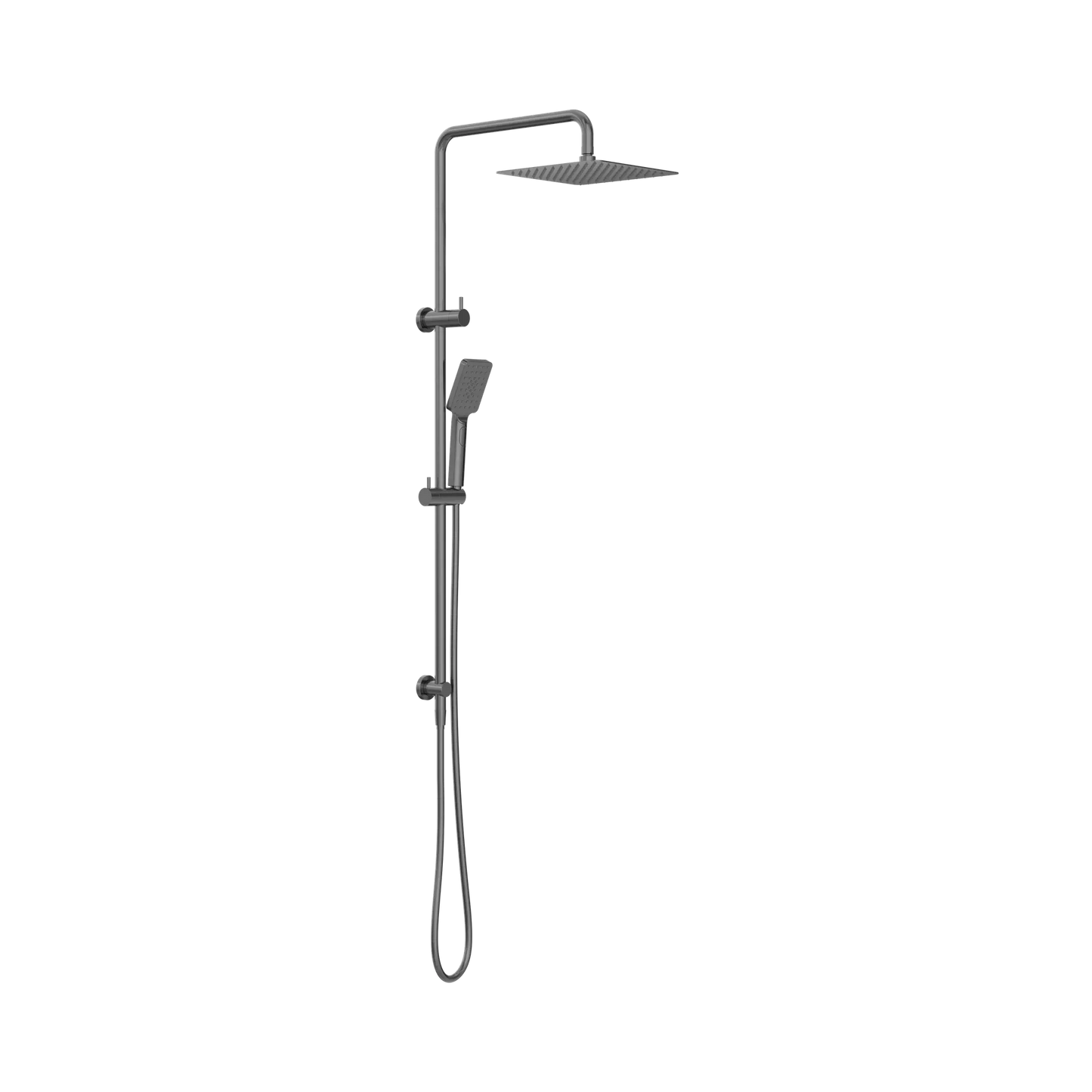 Square Project Twin Shower Gun Metal