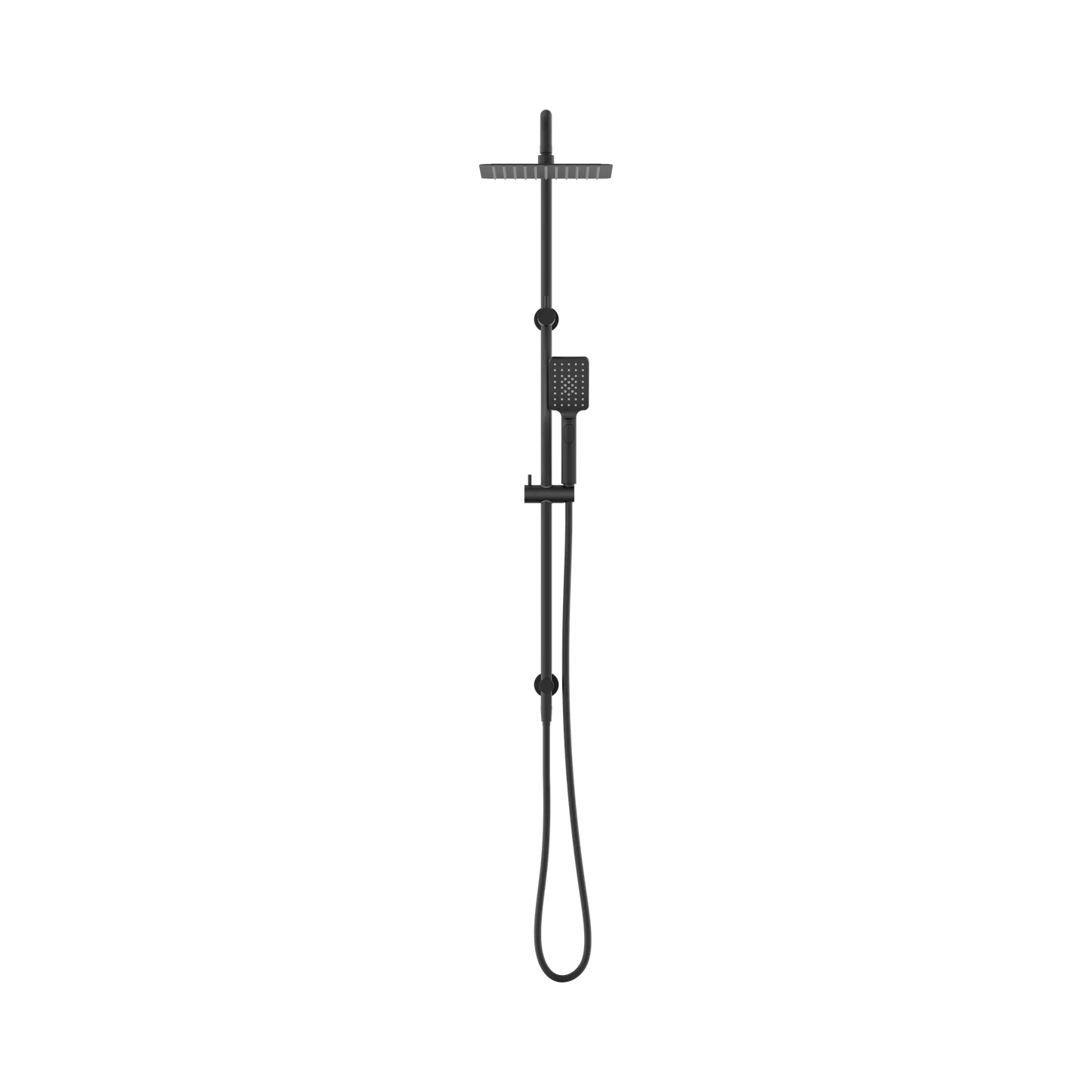 Square Project Twin Shower Matte Black