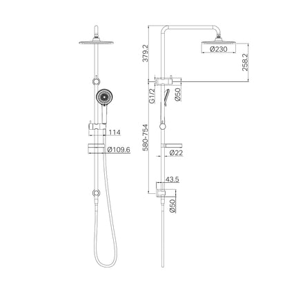 Builder Project Twin Shower Set Matte Black