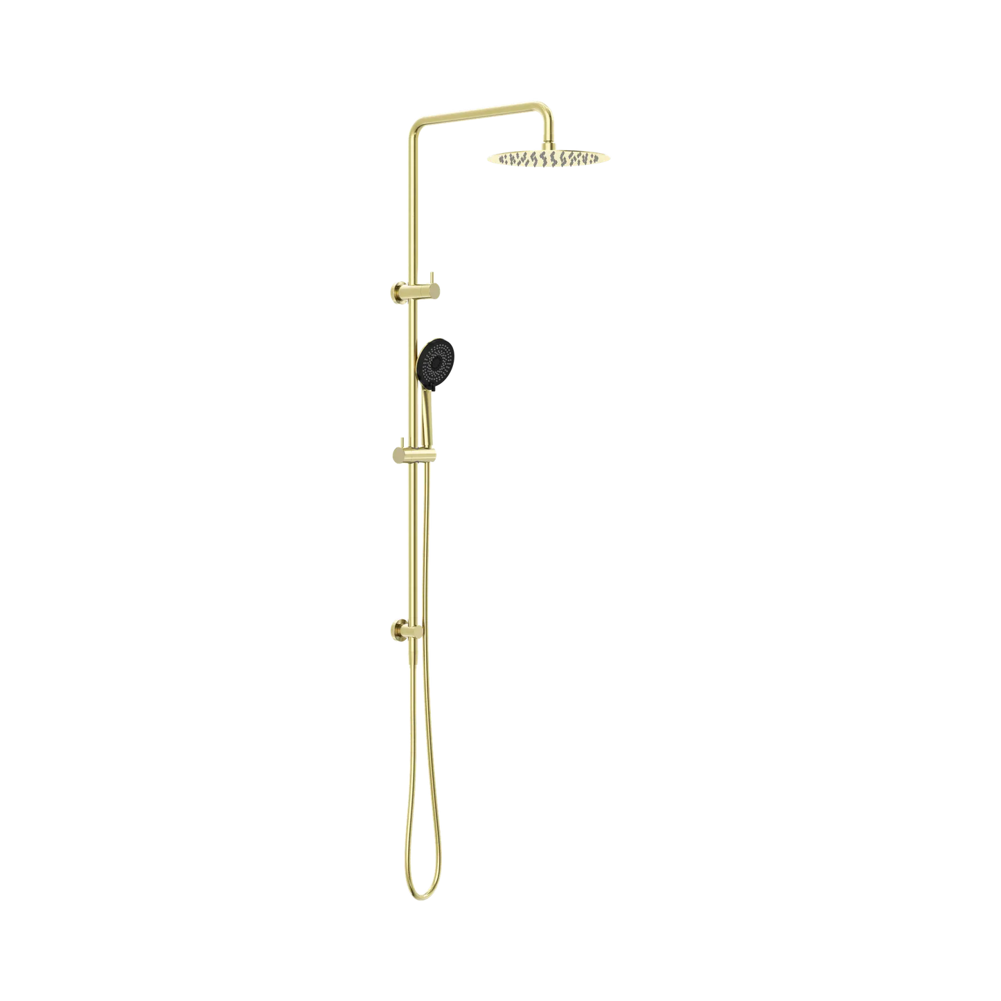 Round Project Twin Shower 4 Star Rating Brushed Gold