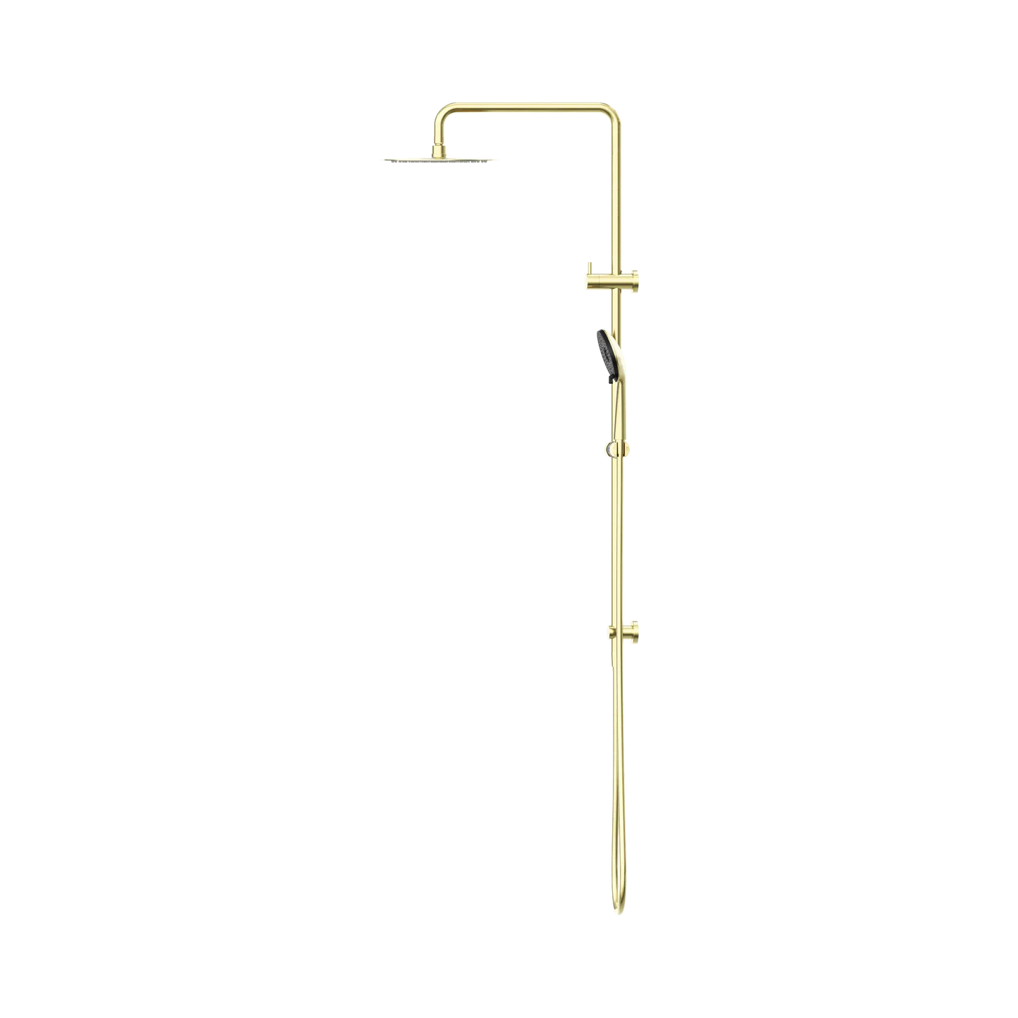 Round Project Twin Shower 4 Star Rating Brushed Gold