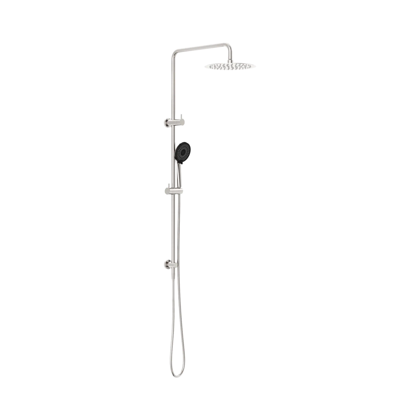 Round Project Twin Shower 4 Star Rating Brushed Nickel