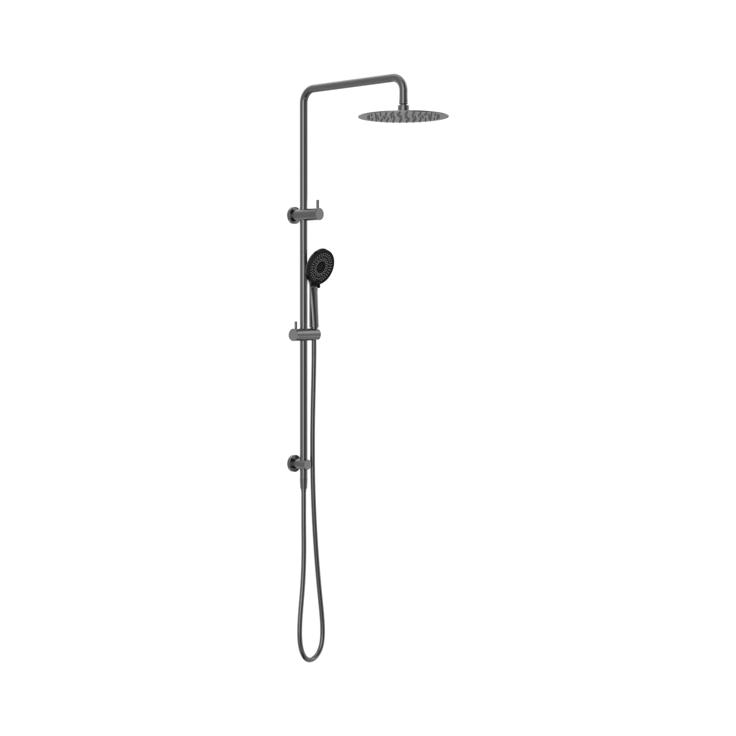 Round Project Twin Shower 4 Star Rating Gun Metal
