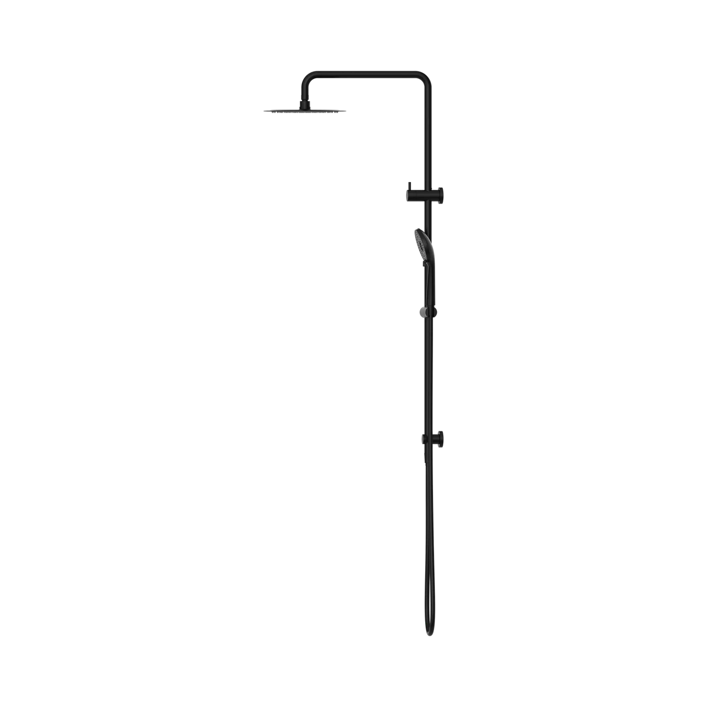 Round Project Twin Shower 4 Star Rating Matte Black