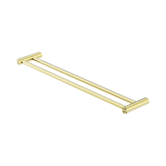 New Mecca Double Towel Rail 600mm Brushed Gold