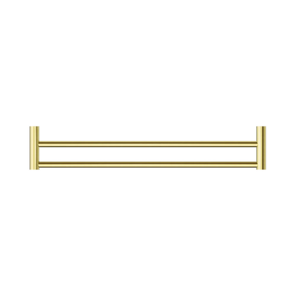 New Mecca Double Towel Rail 600mm Brushed Gold
