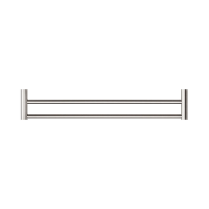 New Mecca Double Towel Rail 600mm Brushed Nickel