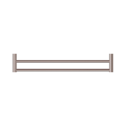New Mecca Double Towel Rail 600mm Brushed Bronze