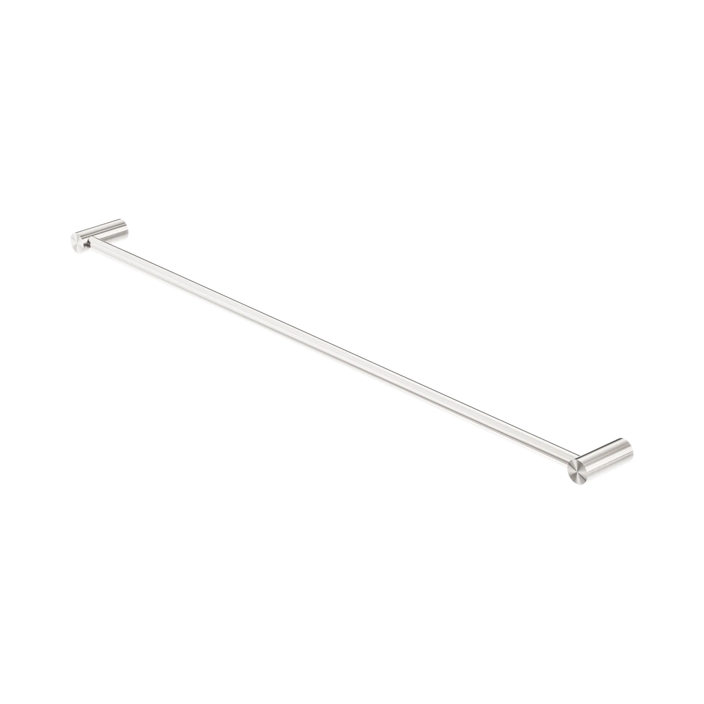 New Mecca Single Towel Rail 800mm Brushed Nickel