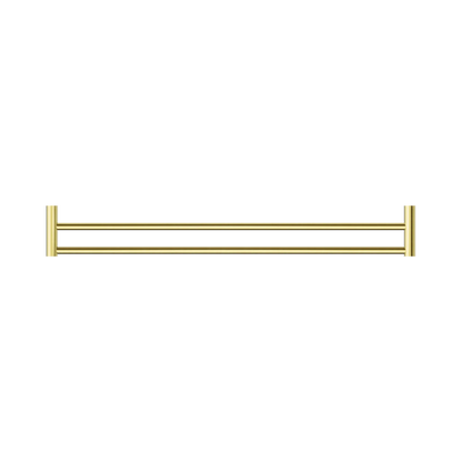 New Mecca Double Towel Rail 800mm Brushed Gold