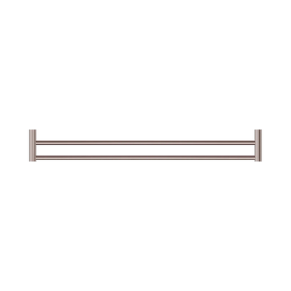 New Mecca Double Towel Rail 800mm Brushed Bronze